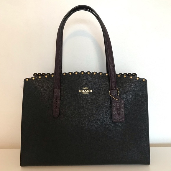 Coach Handbags - (NWT) Coach Charlie Carryall with Scallop Rivets